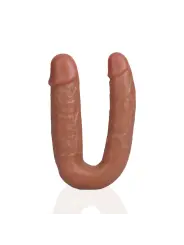 DILDO DUPLO U SHAPED DOUBLE DILDO 5 / 12,7 CM TAN REALROCK