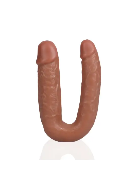 DILDO DUPLO U SHAPED DOUBLE DILDO 5 / 12,7 CM TAN REALROCK