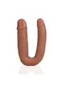 DILDO DUPLO U SHAPED DOUBLE DILDO 5 / 12,7 CM TAN REALROCK