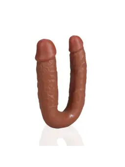DILDO DUPLO U SHAPED DOUBLE DILDO 5 / 12,7 CM TAN REALROCK