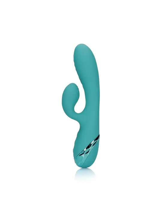 VIBRADOR COELHO INSUFLÁVEL PEACOCK BLUE LOVELINE