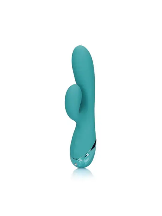VIBRADOR COELHO INSUFLÁVEL PEACOCK BLUE LOVELINE
