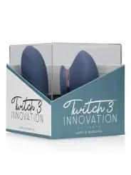 TWITCH 3 VIBRADOR RECARREGÁVEL E SUCÇÃO AZUL/CINZA INNOVATION