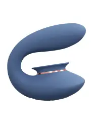 TWITCH 3 VIBRADOR RECARREGÁVEL E SUCÇÃO AZUL/CINZA INNOVATION