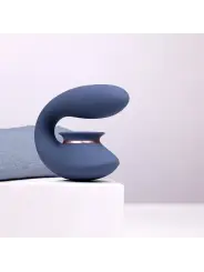 TWITCH 3 VIBRADOR RECARREGÁVEL E SUCÇÃO AZUL/CINZA INNOVATION