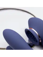 TWITCH 3 VIBRADOR RECARREGÁVEL E SUCÇÃO AZUL/CINZA INNOVATION