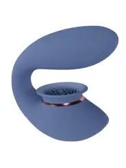 TWITCH 3 VIBRADOR RECARREGÁVEL E SUCÇÃO AZUL/CINZA INNOVATION