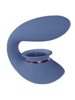 TWITCH 3 VIBRADOR RECARREGÁVEL E SUCÇÃO AZUL/CINZA INNOVATION