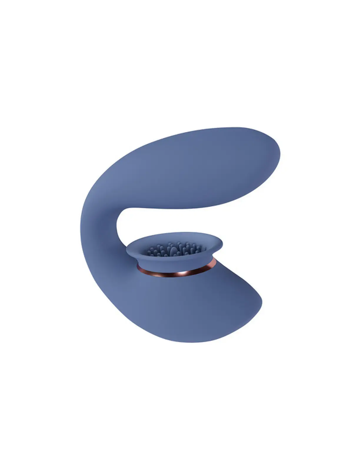 TWITCH 3 VIBRADOR RECARREGÁVEL E SUCÇÃO AZUL/CINZA INNOVATION