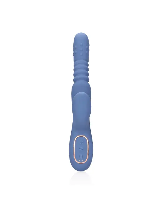 VIBRADOR COM PÉROLAS ROTATIVAS E IMPULSO RABBIT BLUE NOVA LOVELINE