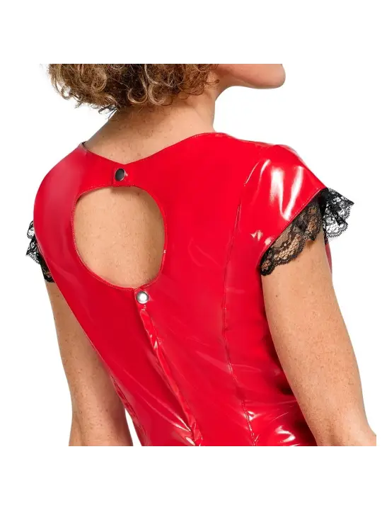 VESTIDO DE VINIL VERMELHO BLACK LEVEL VESTIDO DE VINIL VERMELHO BLACK LEVEL