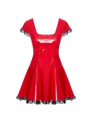 VESTIDO DE VINIL VERMELHO BLACK LEVEL