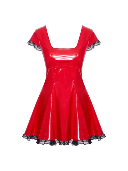 VESTIDO DE VINIL VERMELHO BLACK LEVEL