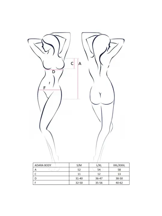 BODY ADARA VERMELHO PASSION