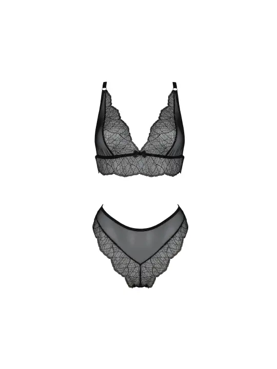 CONJUNTO DE 2 PEÇAS AMBERLY PRETO TAMNHO QUEEN PASSION