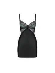 CAMISA DE NOITE E TANGA ASTRIDA PRETO PASSION