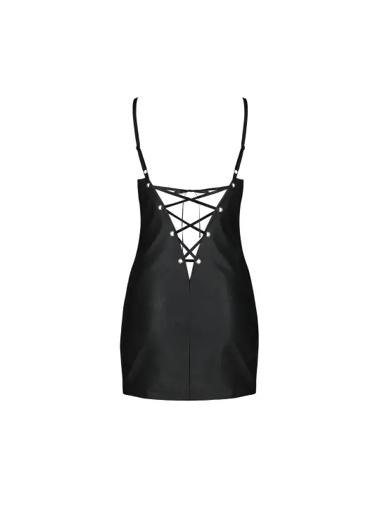 CAMISA DE NOITE E TANGA ASTRIDA PRETO PASSION