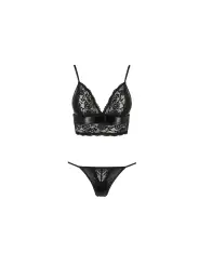 CONJUNTO DE 2 PEÇAS ASUNA PRETO EROTIC LINE PASSION