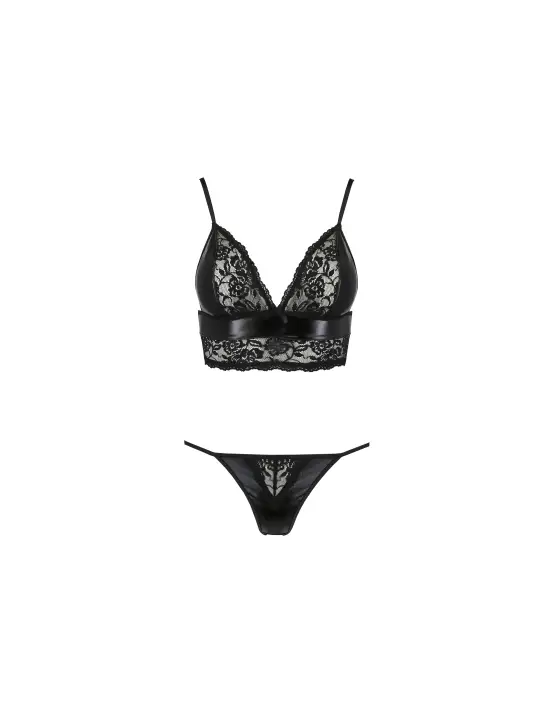 CONJUNTO DE 2 PEÇAS ASUNA PRETO EROTIC LINE PASSION