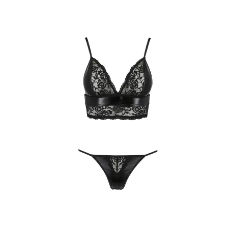 CONJUNTO DE 2 PEÇAS ASUNA PRETO EROTIC LINE PASSION