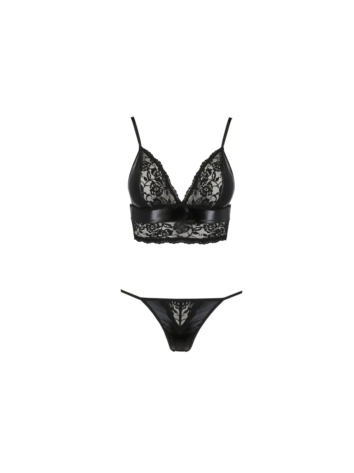 CONJUNTO DE 2 PEÇAS ASUNA PRETO EROTIC LINE PASSION