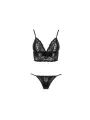 CONJUNTO DE 2 PEÇAS ASUNA PRETO EROTIC LINE PASSION