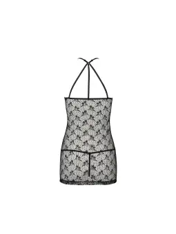 CAMISA DE NOITE E TANGA AZALIA PRETO EROTIC LINE PASSION