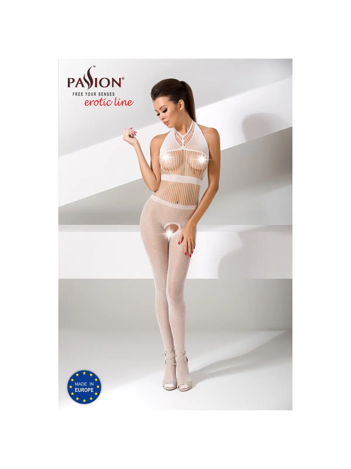 CATSUIT BS048 BRANCO EROTIC LINE PASSION 
