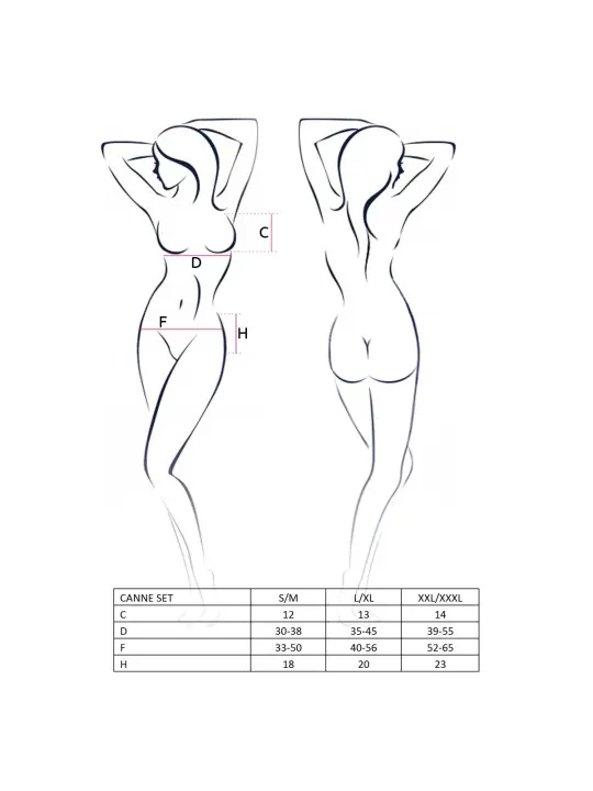 CONJUNTO DE 3 PEÇAS CANNE PRETO PASSION