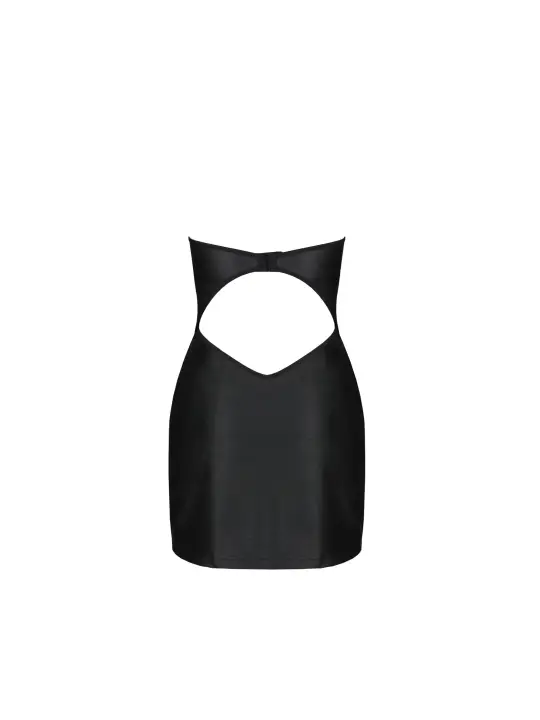 CAMISA DE NOITE E TANGA CELIN PRETA PASSION