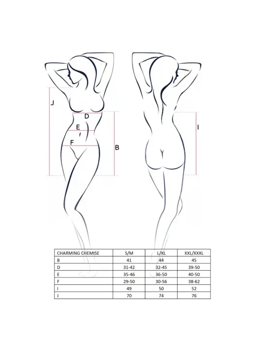 CAMISA DE NOITE E TANGA CHARMING PRETA PASSION