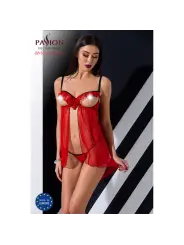 CAMISA DE NOITE E TANGA CHERRY VERMELHO DEVIL COLLECTION PASSION