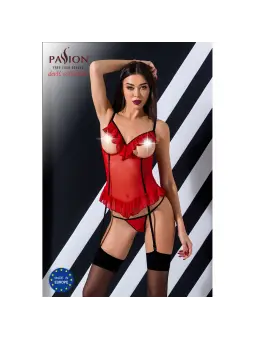 CORPETE E TANGA CHERRY VERMELHO DEVIL COLLECTION PASSION