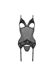 CORPETE E TANGA CHRISTA PRETO EROTIC LINE PASSION