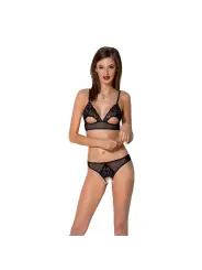 CONJUNTO DE 2 PEÇAS CHRISTA PRETO EROTIC LINE PASSION