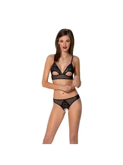 CONJUNTO DE 2 PEÇAS CHRISTA PRETO EROTIC LINE PASSION
