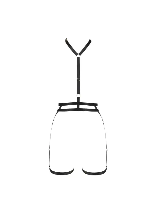 ARNÊS CORPORAL DENIRA PRETO DEVIL COLLECTION PASSION