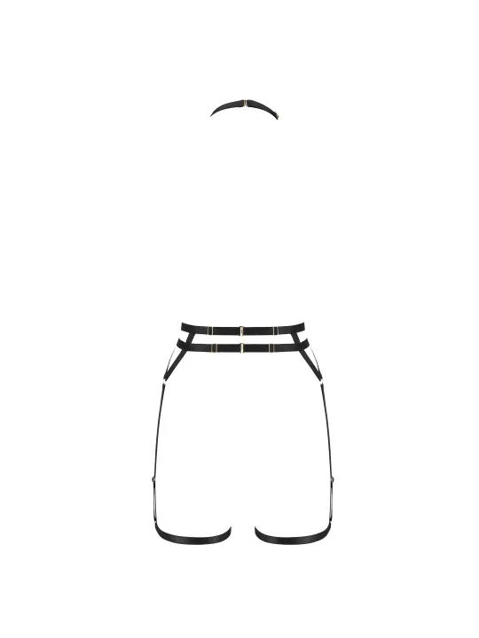 ARNÊS CORPORAL DENIRA PRETO DEVIL COLLECTION PASSION