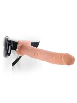 STRAP-ON OCO COM VIBRAÇÃO 11" FETISH FANTASY SERIES BRANCO
