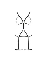 ARNÊS CORPORAL INDICA PRETO DEVIL COLLECTION PASSION