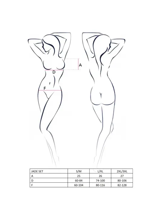 CONJUNTO DE 2 PEÇAS JADE PRETO DEVIL COLLECTION PASSION