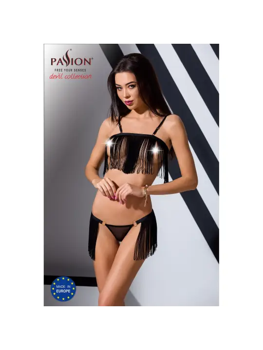 CONJUNTO DE 2 PEÇAS KASSANDRA PRETO DEVIL COLLECTION PASSION