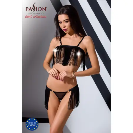 CONJUNTO DE 2 PEÇAS KASSANDRA PRETO DEVIL COLLECTION PASSION