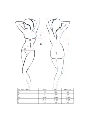 CORPETE E TANGA KATRISS PRETO EROTIC LINE PASSION