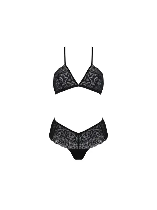 CONUNTO DE 2 PEÇAS KERRIA BIKINI PRETO ECO COLLECTION PASSION