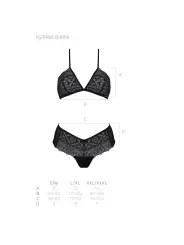 CONUNTO DE 2 PEÇAS KERRIA BIKINI PRETO ECO COLLECTION PASSION