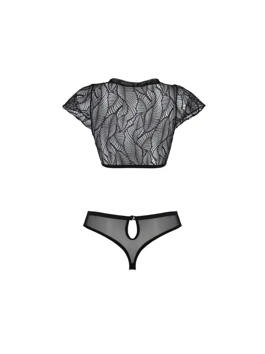 CONJUNTO DE 2 PEÇAS LEAFA BIKINI PRETO ECO COLLECTION PASSION