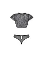 CONJUNTO DE 2 PEÇAS LEAFA BIKINI PRETO ECO COLLECTION PASSION