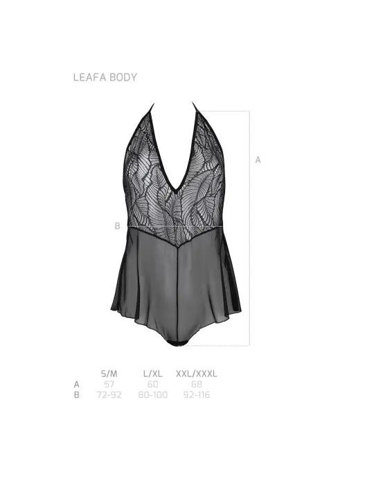 BODY LEAFA PRETO ECO COLLECTION PASSION
