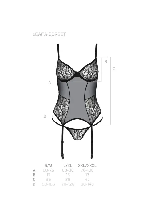CORPETE E TANGA LEAFA PRETO ECO COLLECTION PASSION